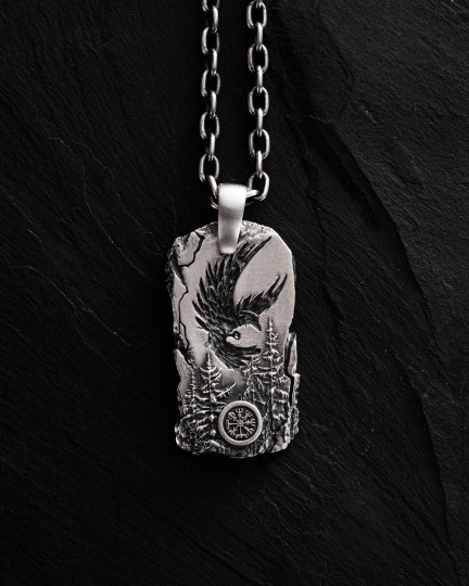 Серебряный кулон LORD OF THE SKY. VEGVISIR / Кулоны + 2