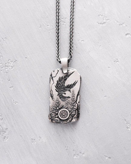 Серебряный кулон LORD OF THE SKY. VEGVISIR / Кулоны + 3
