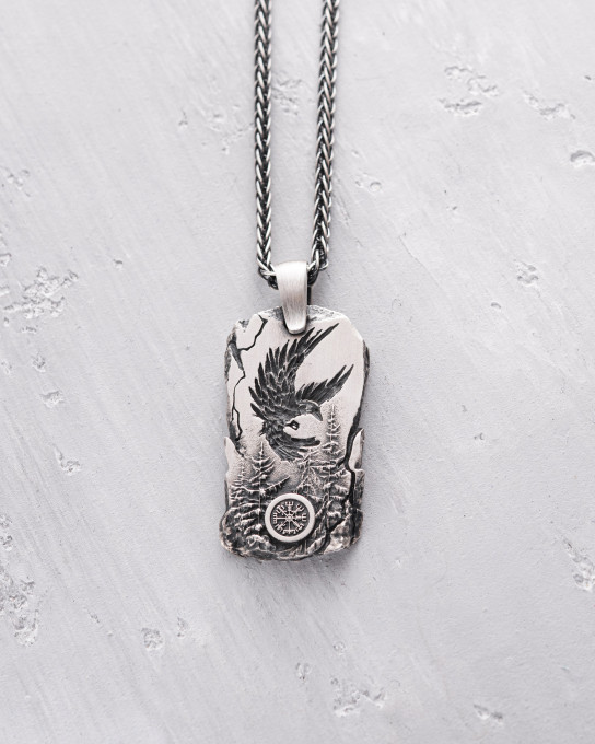 Серебряный кулон LORD OF THE SKY. VEGVISIR / Кулоны + 6