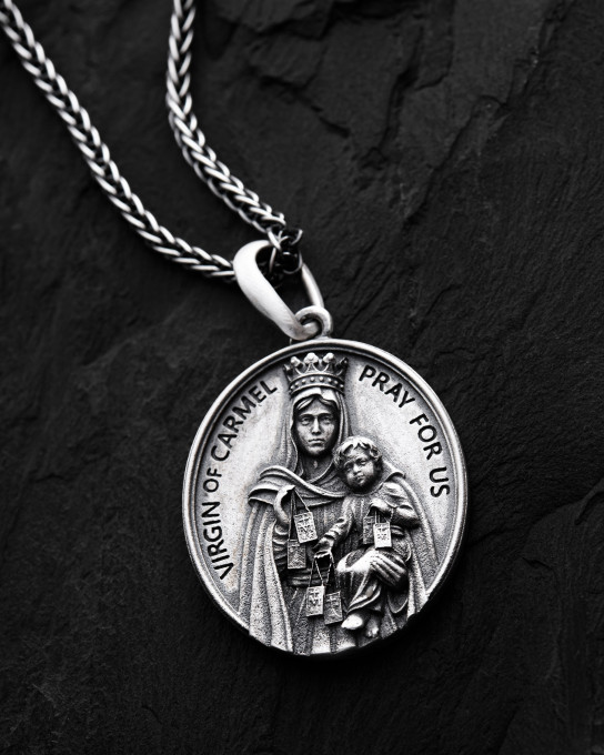 Срібний кулон VIRGIN OF CARMEL / Кулони + 4
