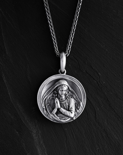 Срібний кулон HOLY MOTHER MARY / Кулони