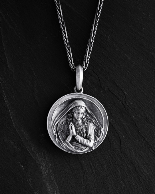 Срібний кулон HOLY MOTHER MARY / Кулони