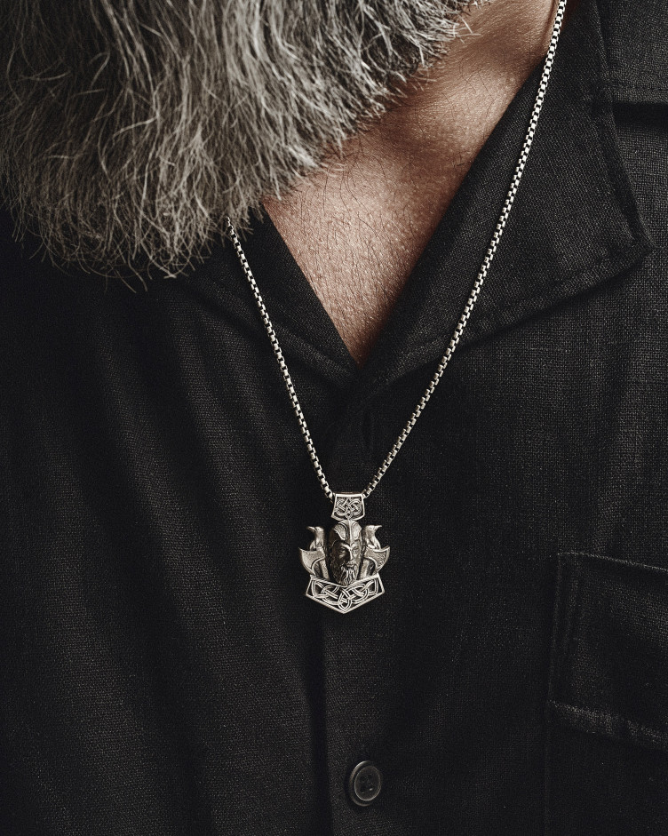 Silver pendant VIKING WARRIOR 2