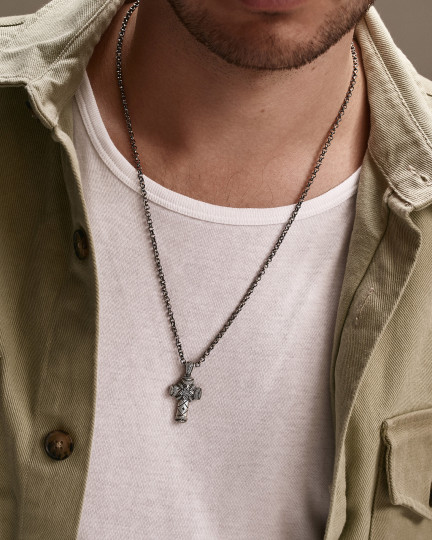 Серебряный крест CRUCIS FIDEI / Кулоны + 2