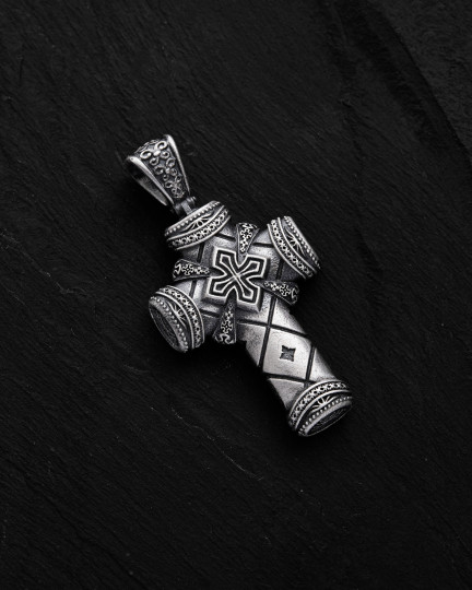 Серебряный крест CRUCIS FIDEI / Кулоны + 3