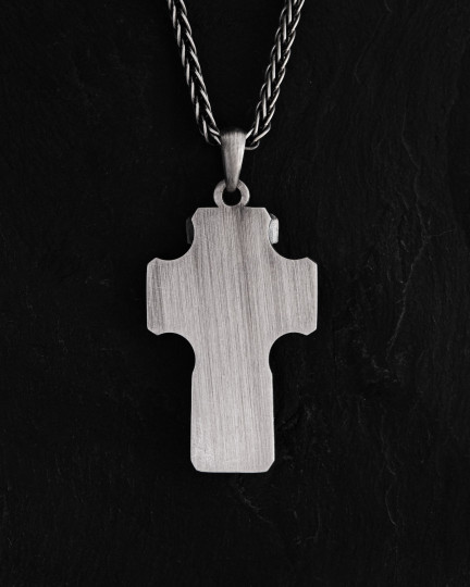 Серебряный крест ST. MICHAEL / Кулоны + 3