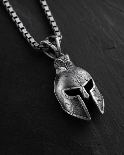 Серебряный кулон SPARTAN HELMET / Кулоны + 3