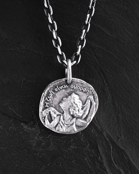 Себеряный кулон GREEK COIN / Кулоны + 4