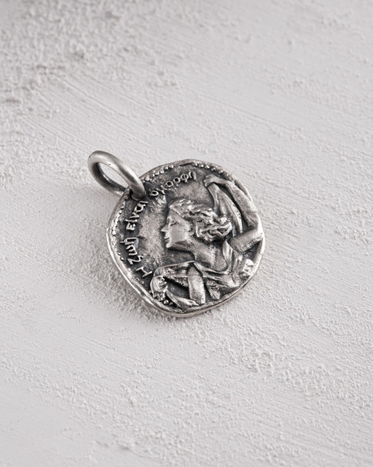 Себеряный кулон GREEK COIN / Кулоны + 8
