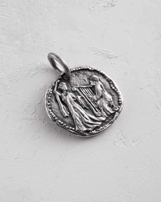 Себеряный кулон GREEK COIN / Кулоны + 10