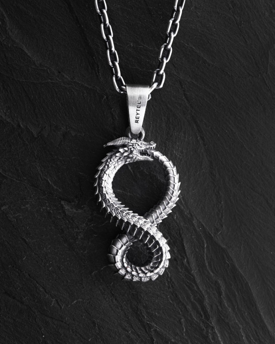 Серебряный кулон OUROBOROS / Кулоны + 3
