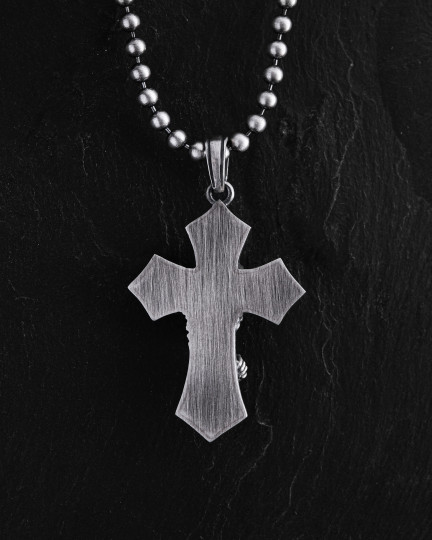 Серебряный крест SAVIOR CHRIST JESUS / Кулоны + 3