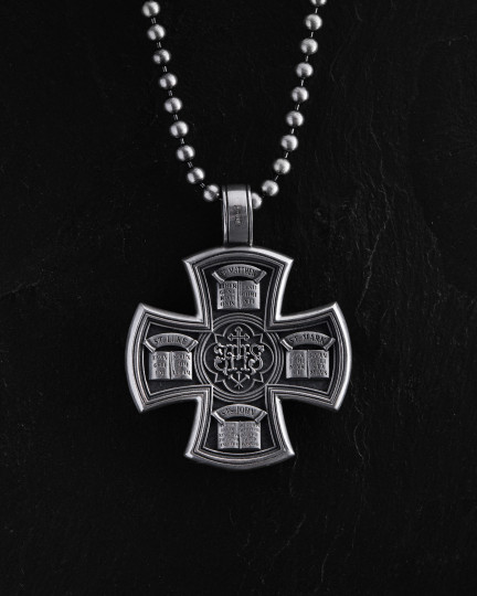 Серебряный крест MARK LUKE JOHN FOUR EVANGELISTS / Кулоны + 3