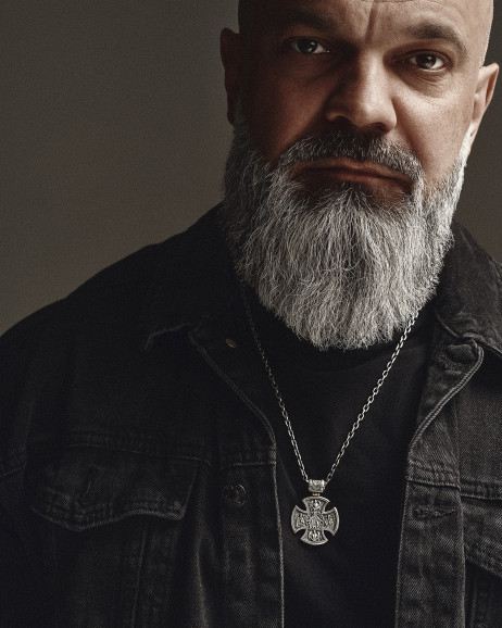 Срібний хрест JESUS ​​CHRIST. SAINT MARY, PRAY FOR US 2