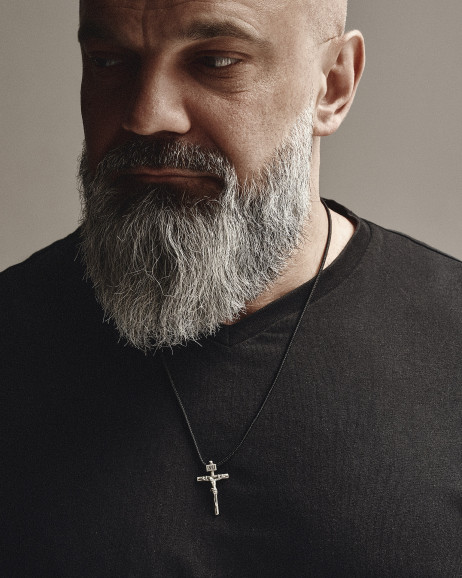 Срібний хрест CRUCIFIXION of JESUS CHRIST. INRI mini 2