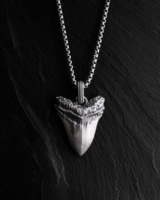 Серебряный кулон MEGALODON SHARK TOOTH / Кулоны