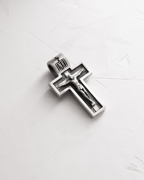 Срібний хрест THE CRUCIFIXION OF JESUS ​​CHRIST. PROTECTION 4
