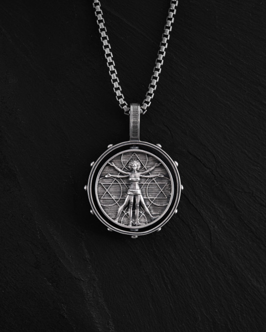 Срібний кулон VITRUVIAN MAN (Da Vinci) / Кулони + 7