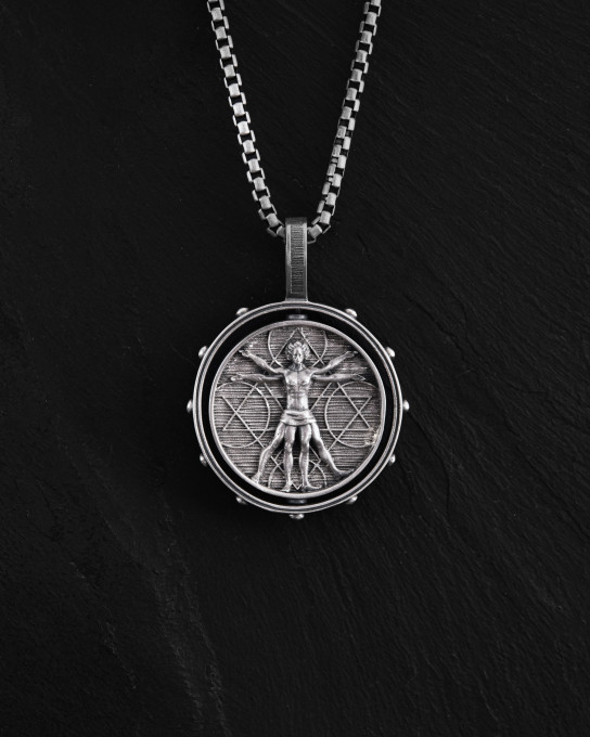 Срібний кулон VITRUVIAN MAN (Da Vinci) / Кулони + 8