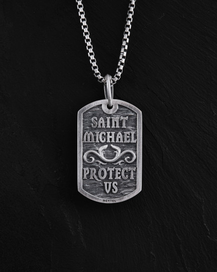 Серебряный кулон SAINT MICHAEL / Кулоны + 4