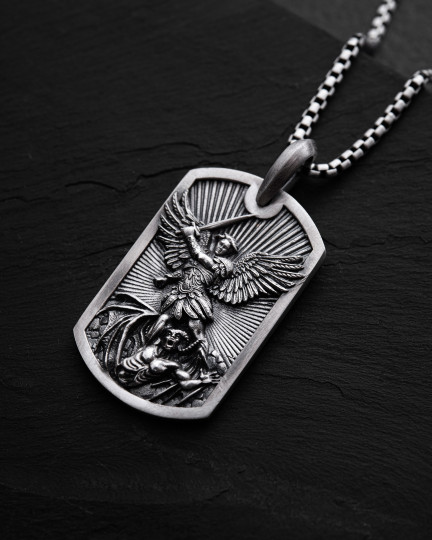 Серебряный кулон SAINT MICHAEL / Кулоны