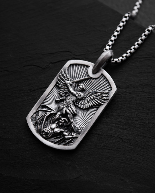 Серебряный кулон SAINT MICHAEL / Кулоны