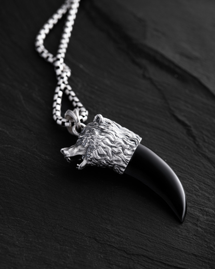 Срібний кулон BEAR CLAW