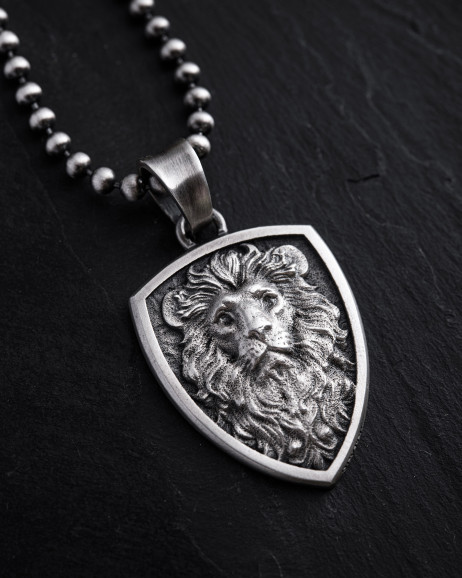 Срібний кулон THE WISDOM OF THE LION 3