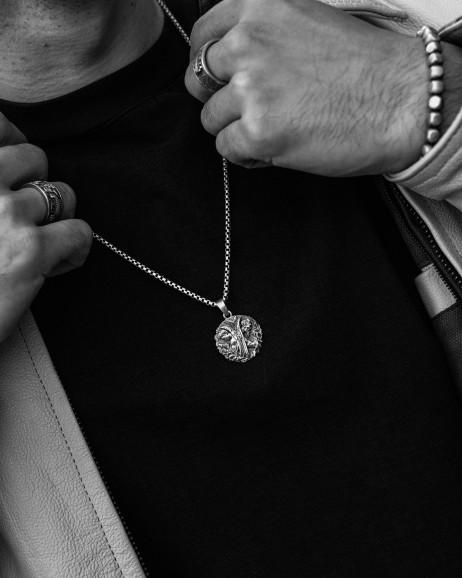 Срібний кулон ANGEL AND DEMON 4