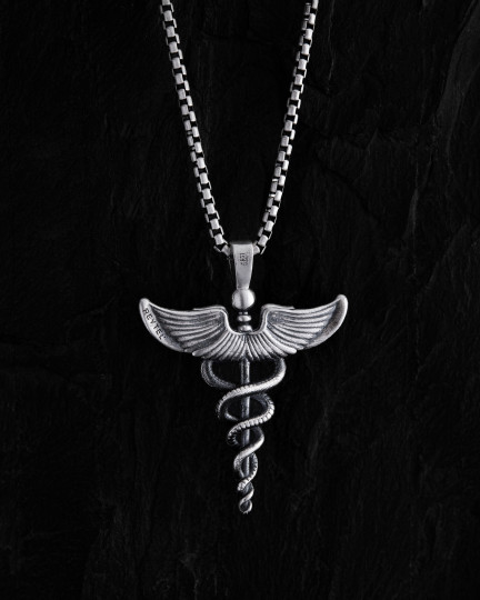Серебряный кулон CADUCEUS / Кулоны + 3