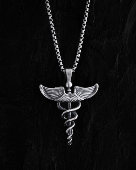 Срібний кулон CADUCEUS / Кулони + 3