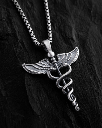 Серебряный кулон CADUCEUS / Кулоны + 2