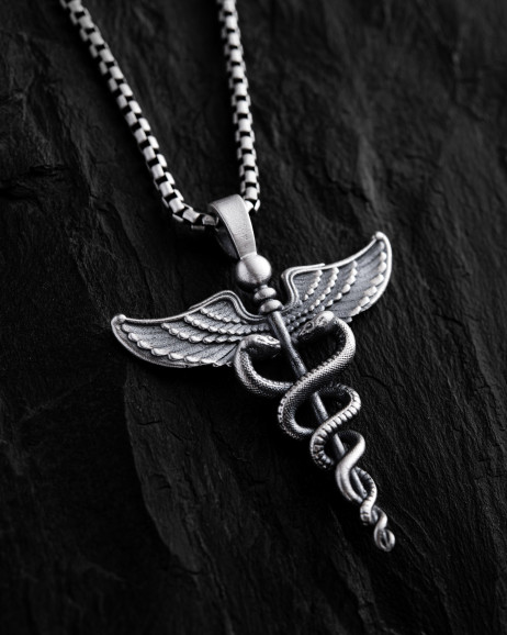 Silver pendant CADUCEUS 2 Reytel Silver pendant CADUCEUS 2