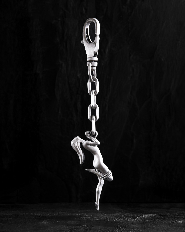 Silver keychain SHIBARI