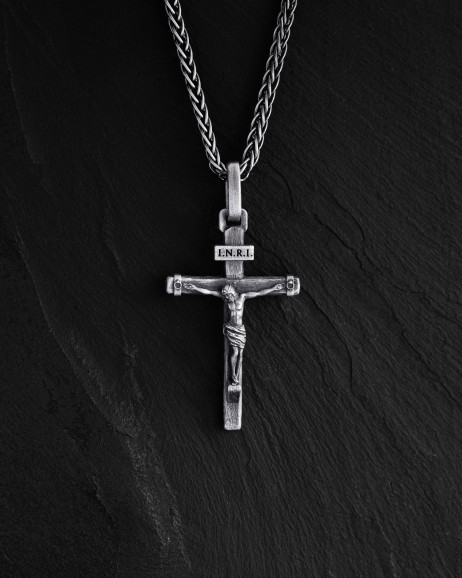 Срібний хрест CRUCIFIXION of JESUS. INRI 2