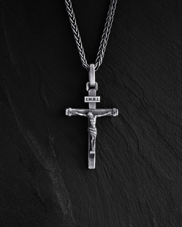 Срібний хрест CRUCIFIXION of JESUS. INRI 2