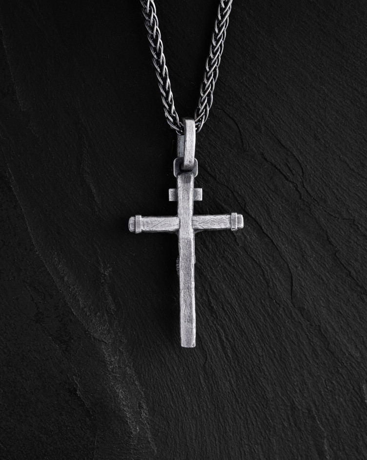 Срібний хрест CRUCIFIXION of JESUS. INRI 3