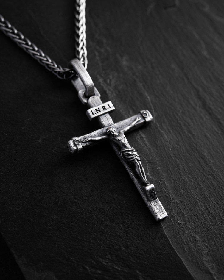 Срібний хрест CRUCIFIXION of JESUS. INRI