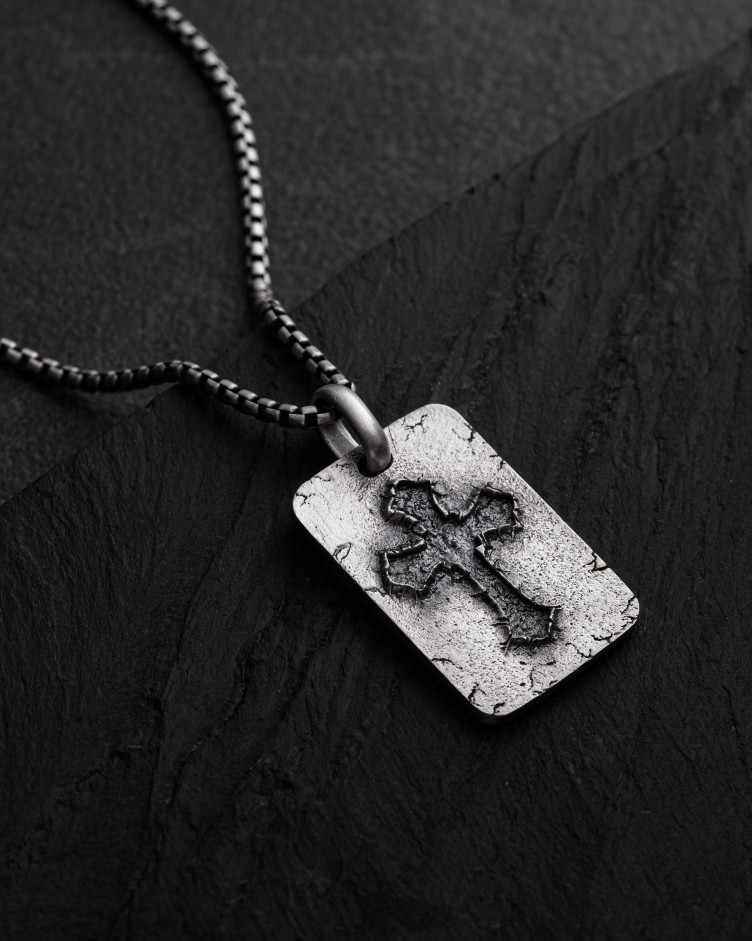 Срібний кулон FLEURY CROSS 2