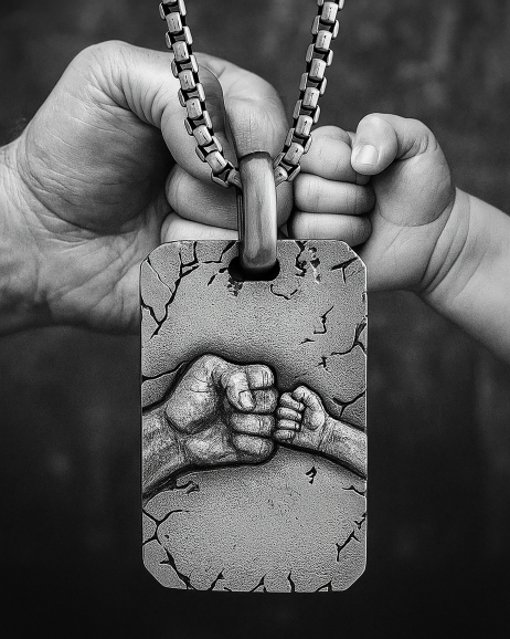 Срібний кулон БАТЬКО І СИН 2