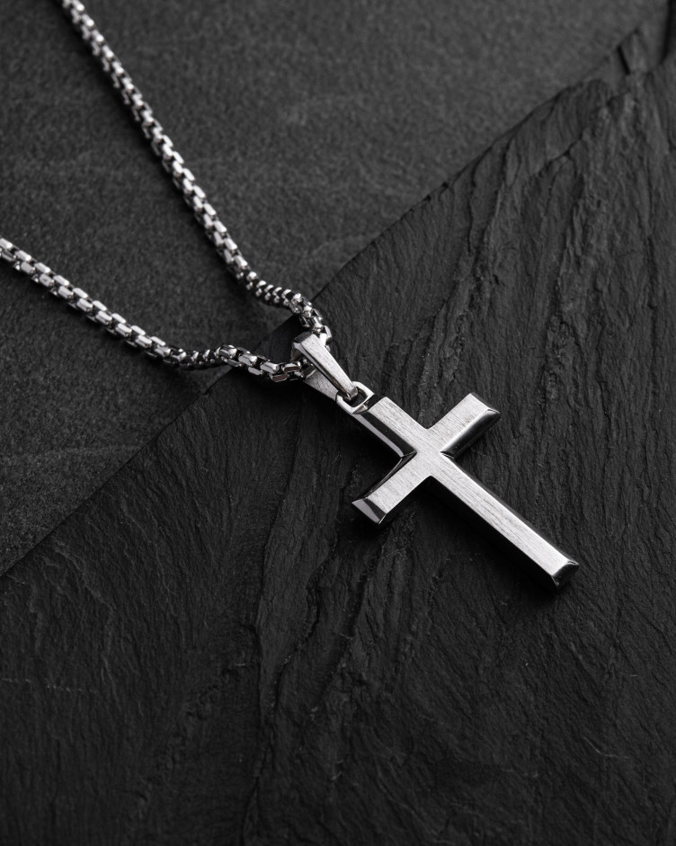 Хрест REDEEMER в білому золоті