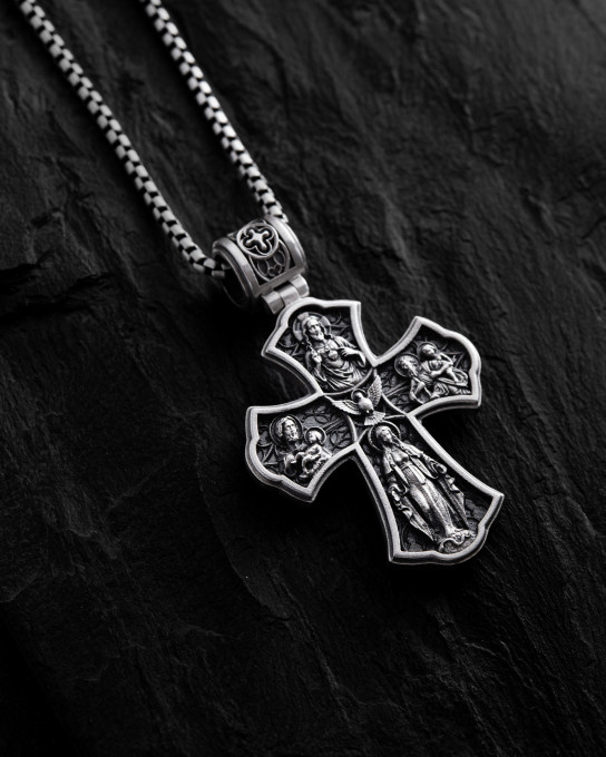 Серебряный крест FOUR WAY CROSS MEDALS / Кулоны + 4