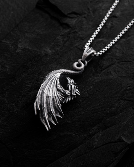 Silver pendant DRAGON 2 Reytel Silver pendant DRAGON 2