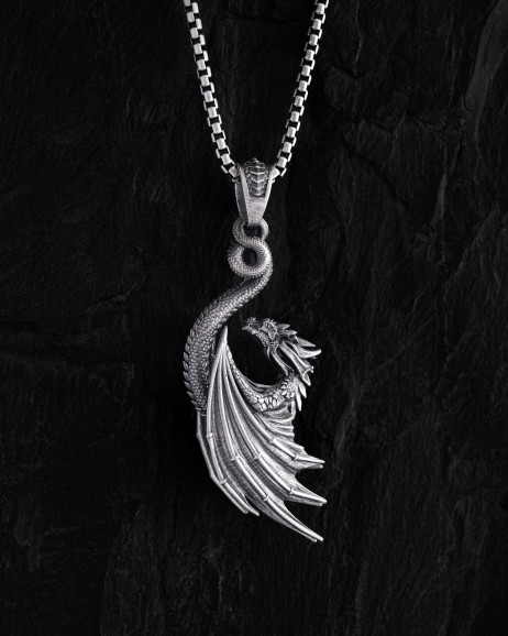 Silver pendant DRAGON 3 Reytel Silver pendant DRAGON 3