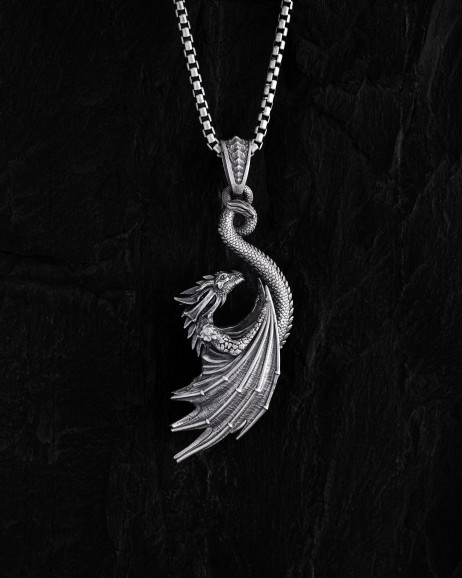 Серебряный кулон DRAGON