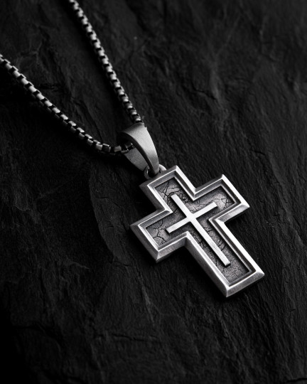 Серебряный крест ANCHOR CROSS / Кулоны