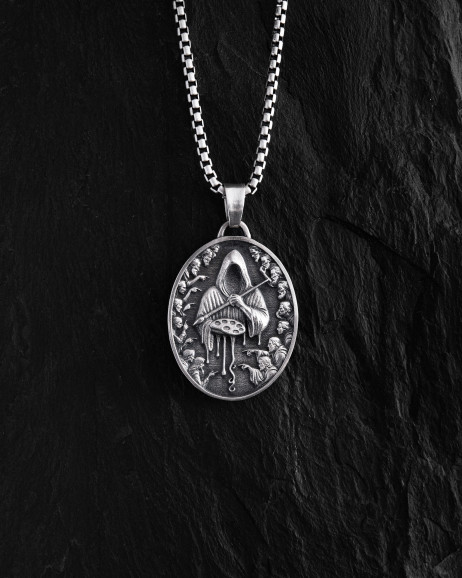 Silver pendant THE PAINTER OF FATE