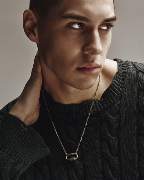 Срібний кулон на ланцюжку KARABIN 2