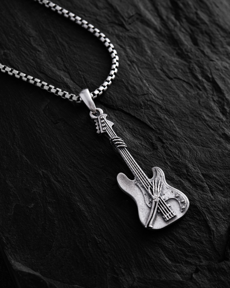 Серебряный кулон ROCK GUITAR