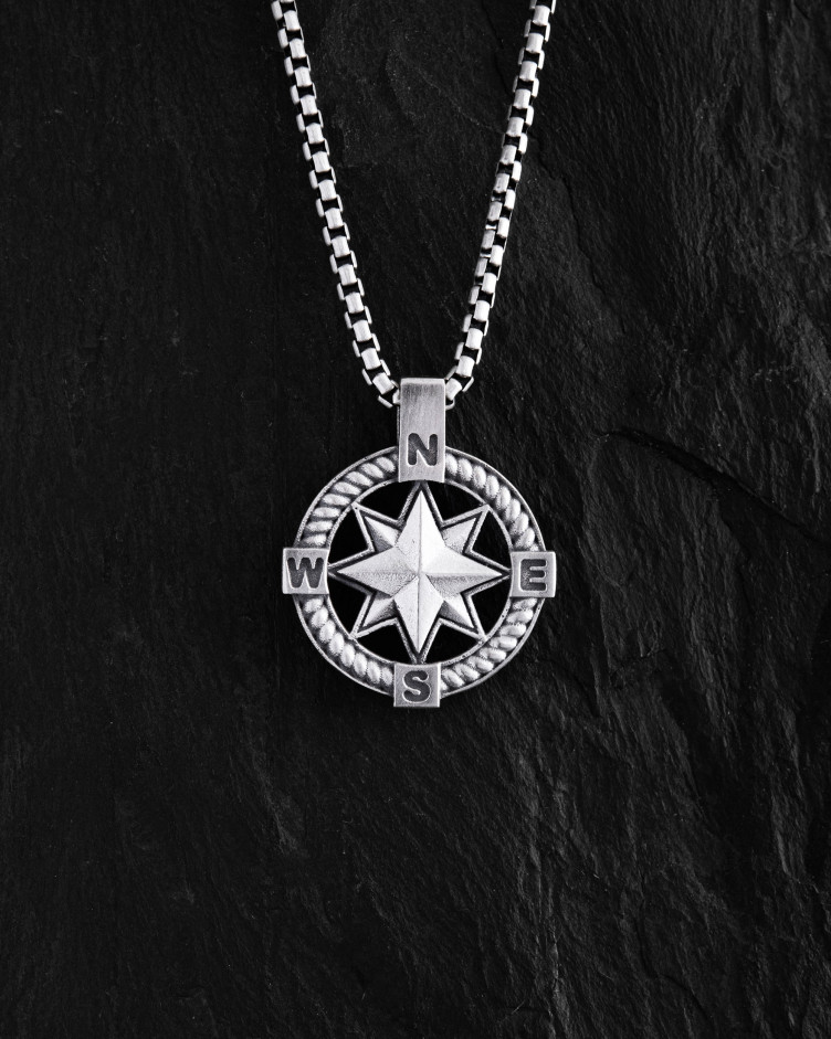 Срібний кулон WIND ROSE 2